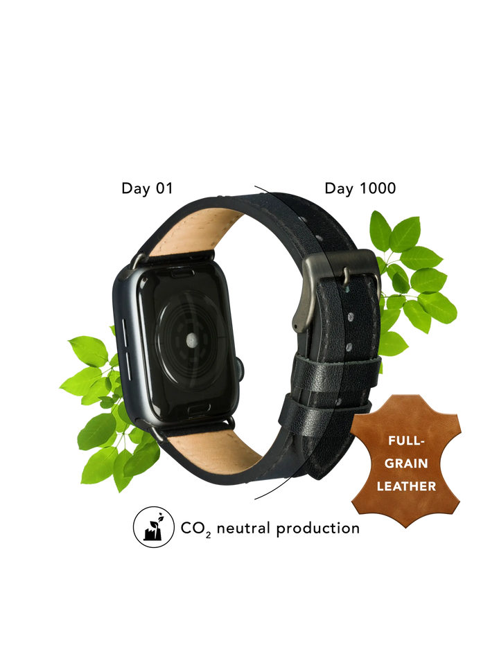 Copenhagen - Watch Strap 44mm - Black/Space Grey Watch Strap