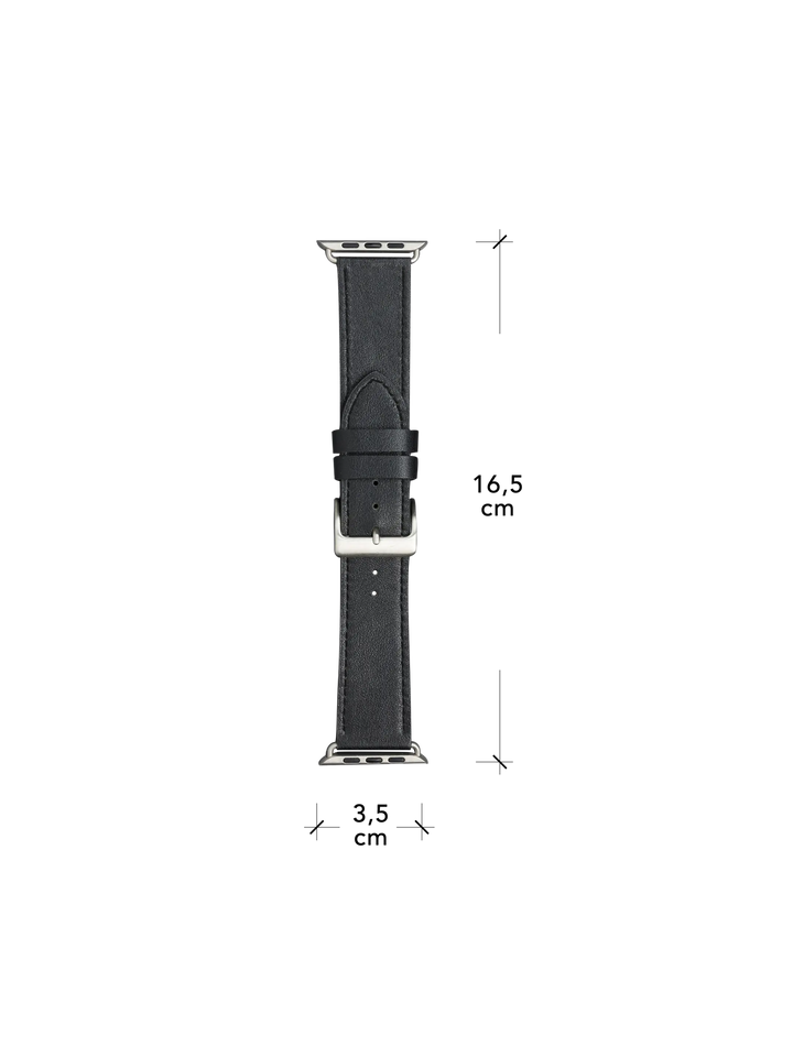 Copenhagen - Watch Strap 44mm - Black/Silver Watch Strap