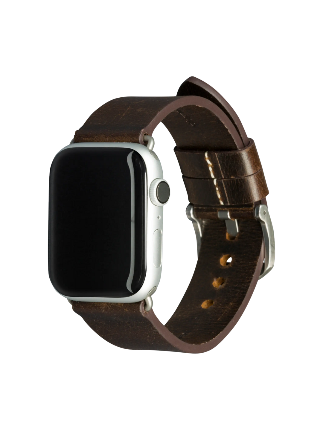 Bornholm - Watch Strap 44mm - Dark Brown/Silver Watch Strap