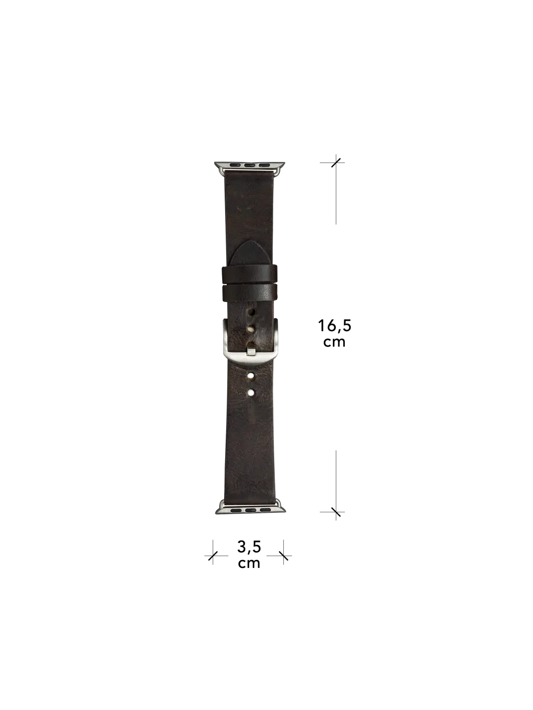 Bornholm - Watch Strap Dark Brown/Silver 42/44/45mm Watch Bands