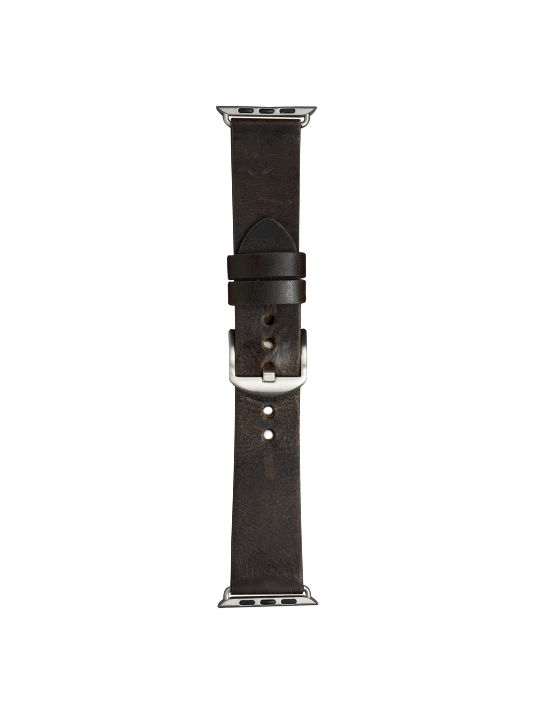 Bornholm - Watch Strap 44mm - Dark Brown/Silver Watch Strap