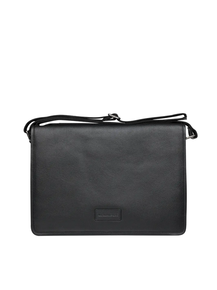 Marselisborg - 14" - Pebbled Black Messenger bag