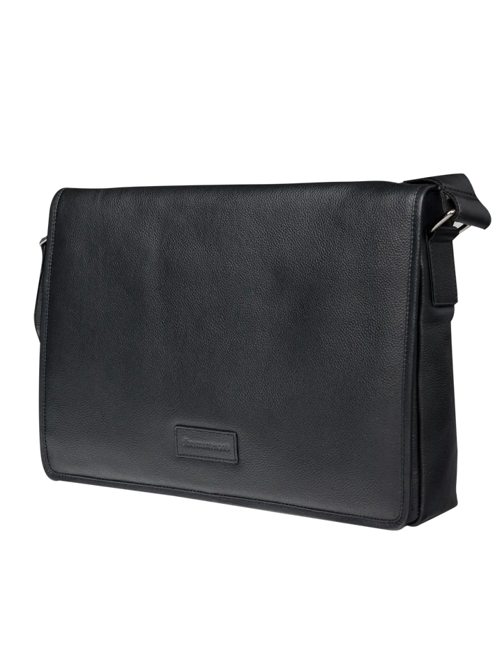 Marselisborg - 14" - Pebbled Black Messenger bag