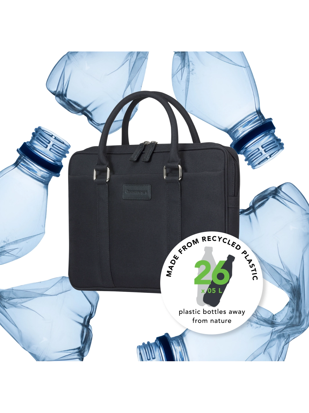 Stelvio - 14" Slim Laptop Bag Recycled - Black Computerbag