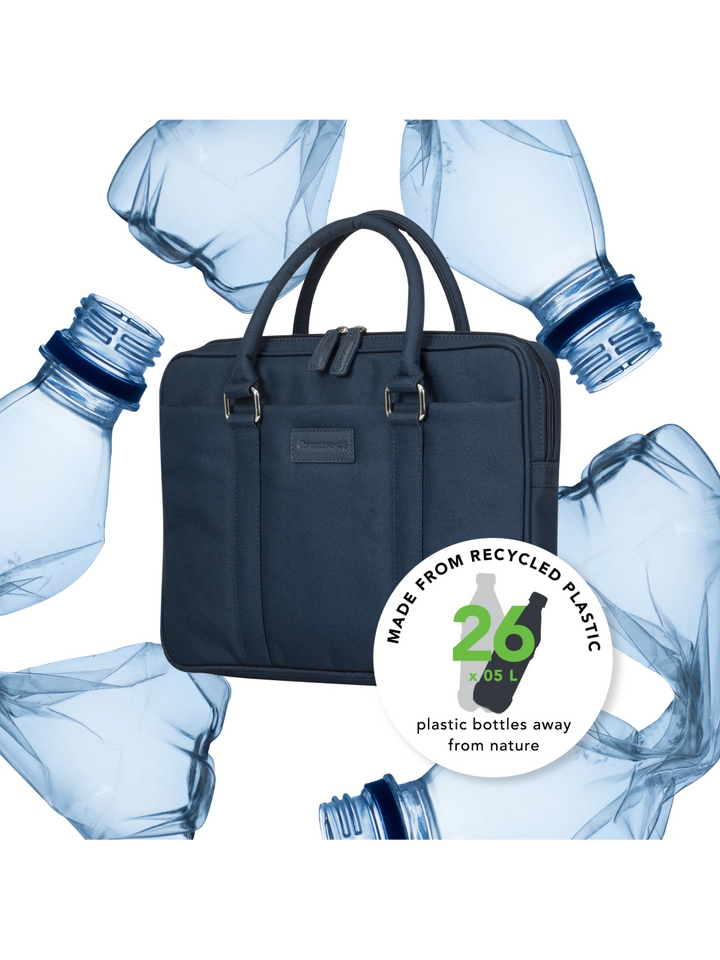 Stelvio - 14" Slim Laptop Bag Recycled - Blue Computerbag