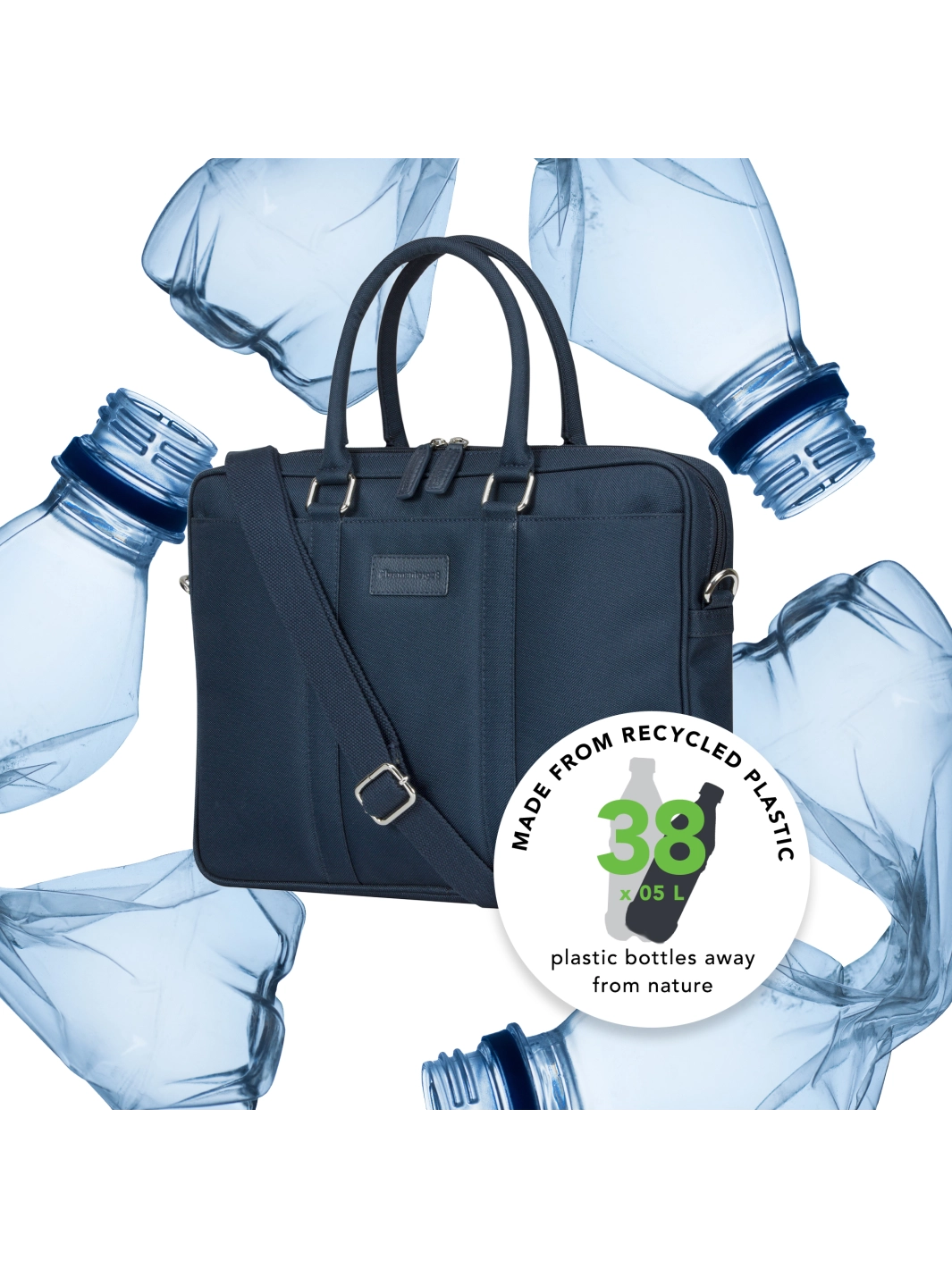 Fifth Avenue - 15" Laptop Bag Recycled - Blue Backpack