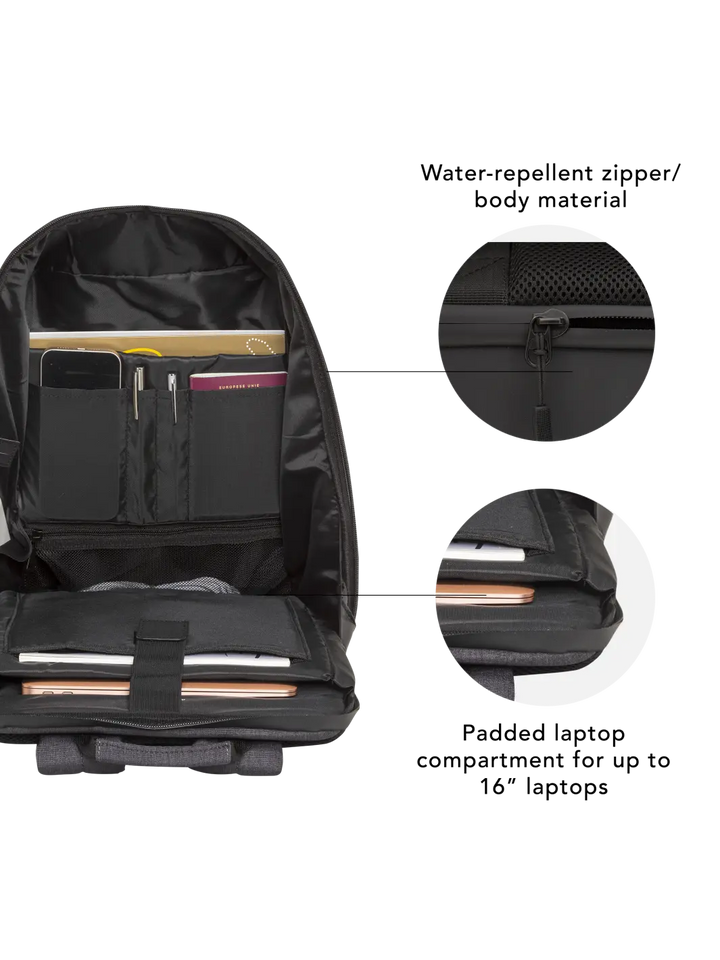 Helsingborg - Recycled Backpack 16" - Charcoal Backpack