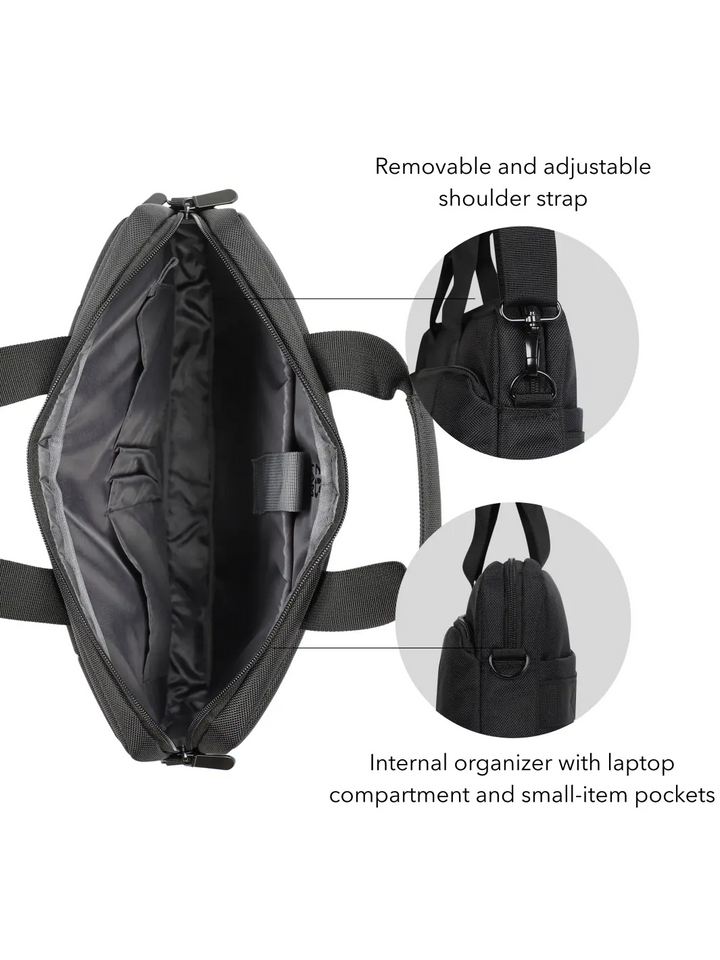 Santa Monica - 16" Briefcase Recycled - Black Computerbag