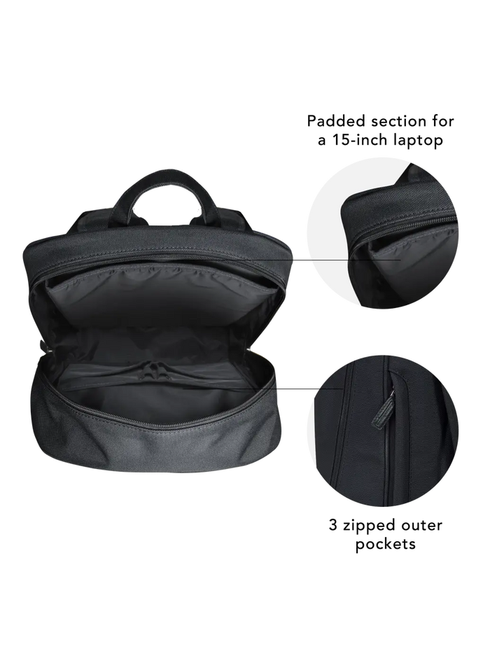 Champs-Elysees - 15" Laptop Backpack Recycled - Black Backpack
