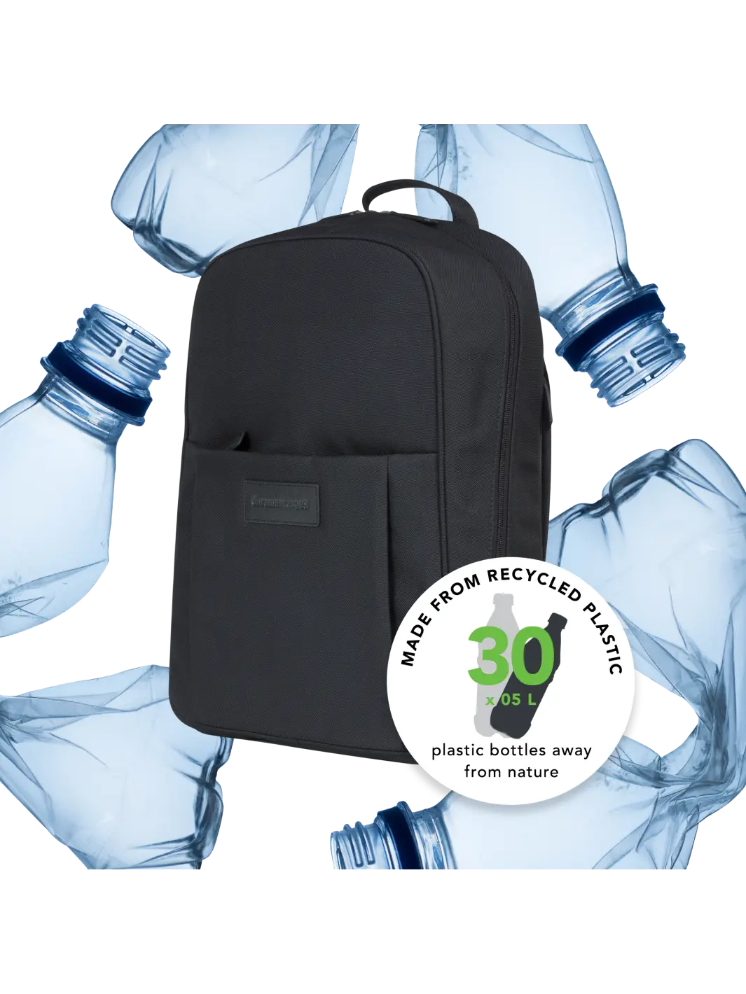 Champs-Elysees - 15" Laptop Backpack Recycled - Black Backpack