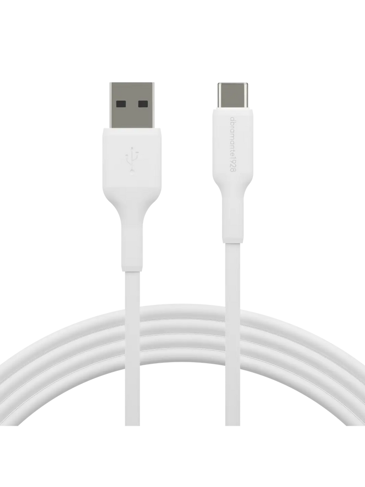 re-charge - Cable 2m USB-A to USB-C - White Cables