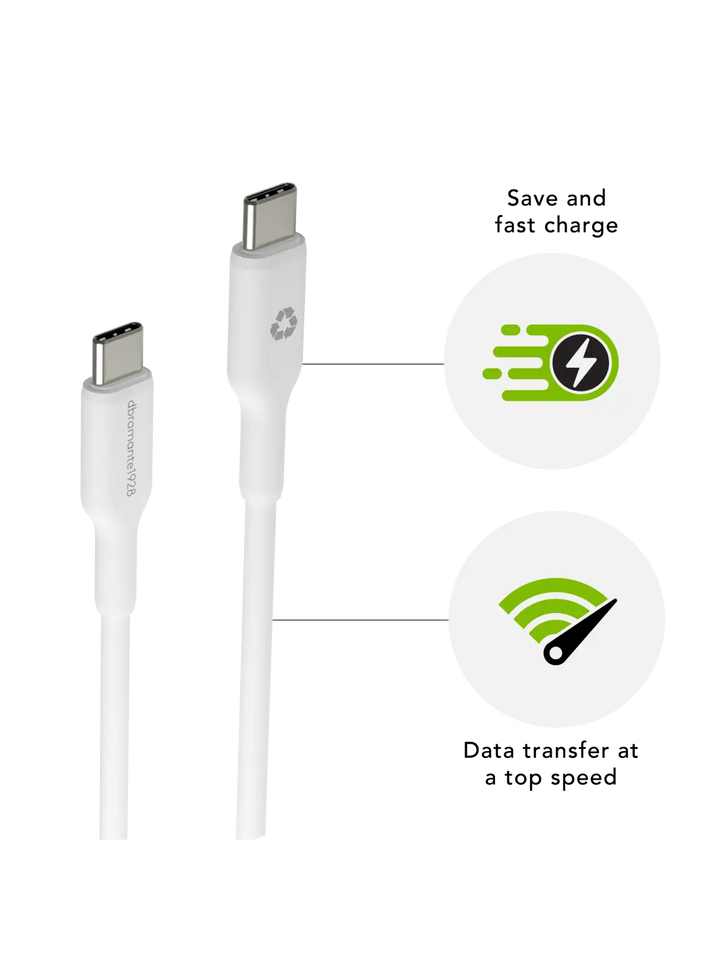 re-charge - Cable 1m USB-C to USB-C - White Cables