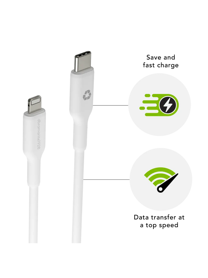 re-charge - Cable 1m USB-C to Lightning - White Cables