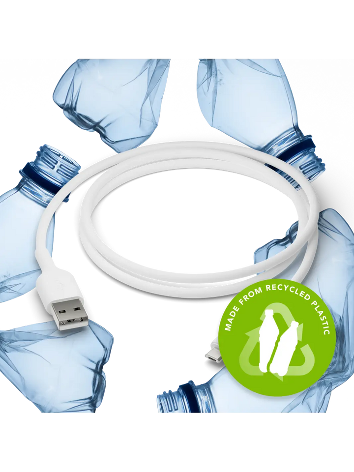 re-charge - Cable 1m USB-A to Micro USB - White Cables
