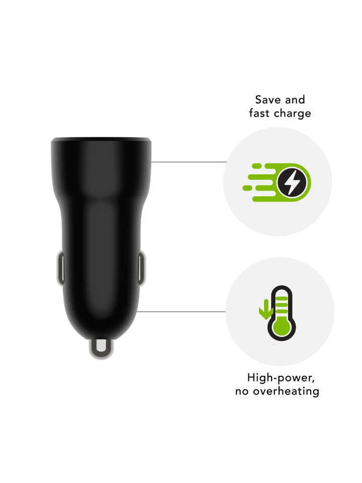 re-charge - Car Charger - USB-A 18W - Black Car Charger