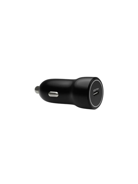 re-charge - Car Charger - USB-C 30W - Black Car Charger
