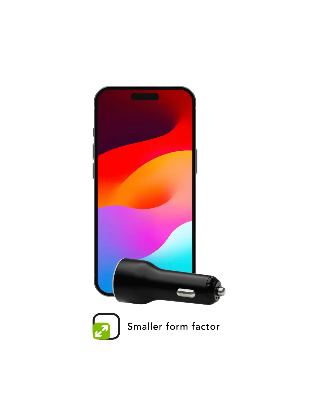 re-charge - Car Charger - USB-C 65W - Black Car Charger