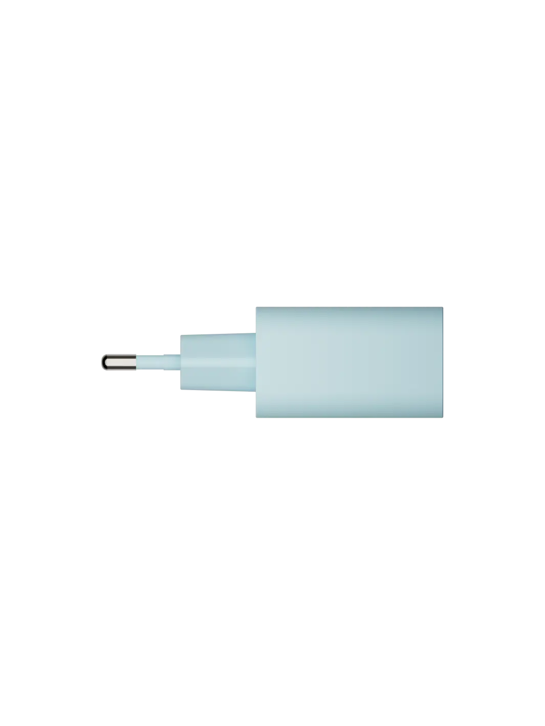 re-charge - EU-Wandladegerät USB-C 20W+USB-A 18W - Blau