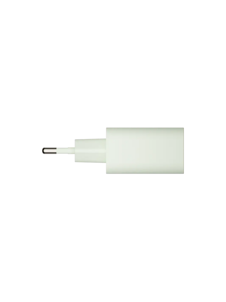 re-charge - EU-Wandladegerät USB-C 20W+USB-A 18W - Grün