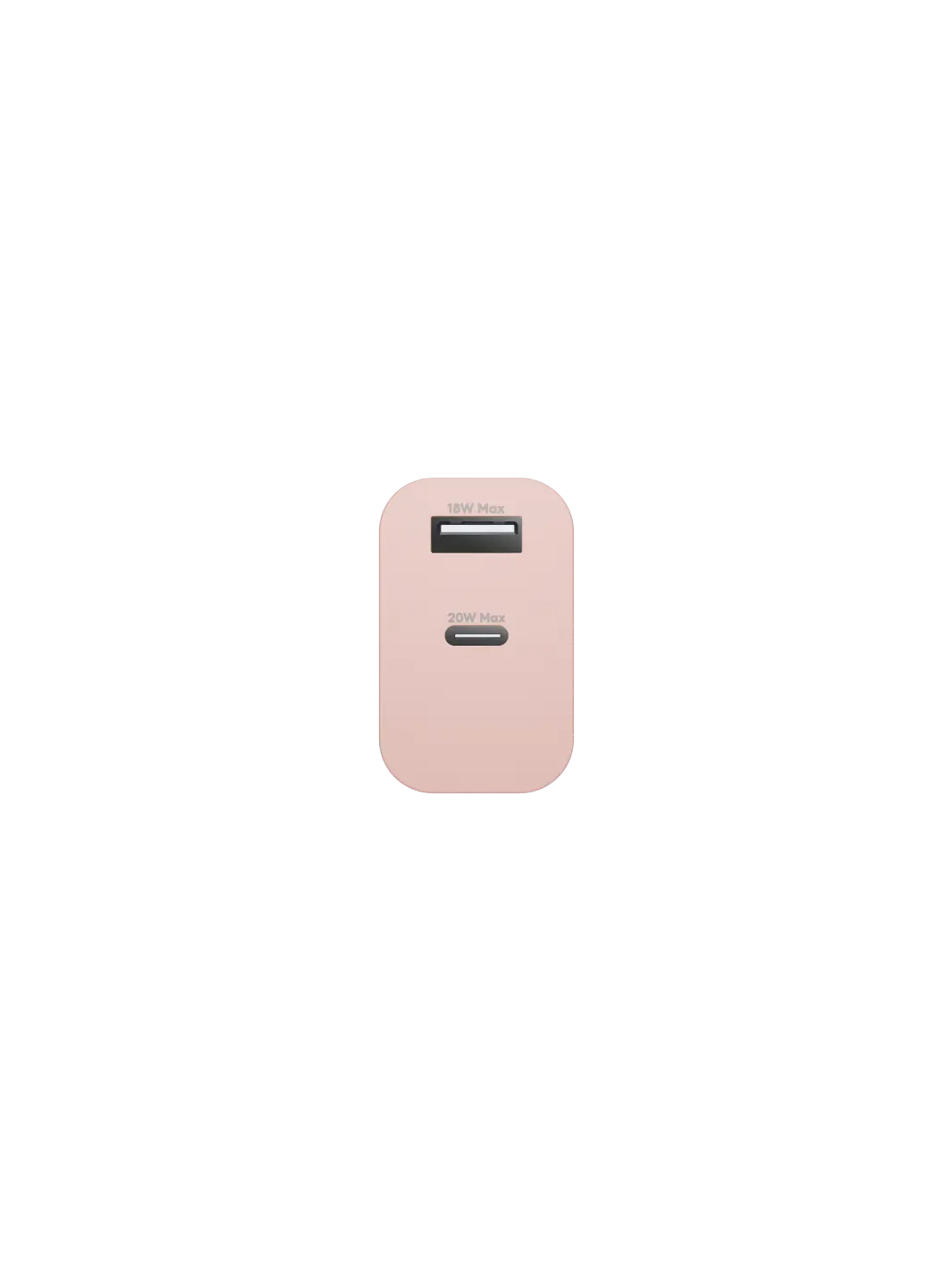 re-charge - EU-Wandladegerät USB-C 20W+USB-A 18W - Pink