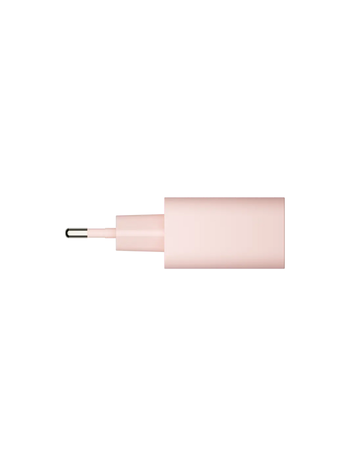 re-charge - EU-Wandladegerät USB-C 20W+USB-A 18W - Pink