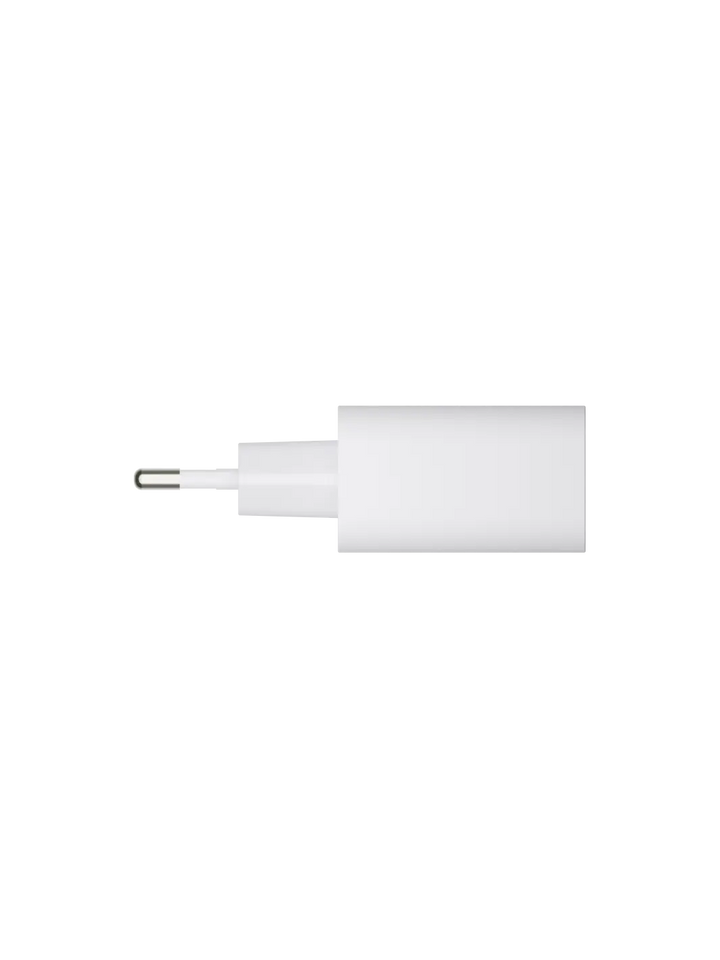 re-charge - EU-Wandladegerät USB-C 20W+USB-A 18W - Weiß
