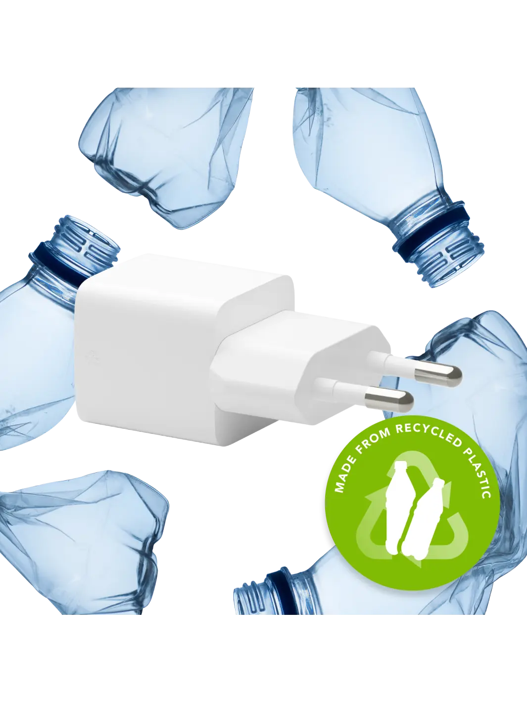 re-charge Pro - EU Wall Charger USB-C 20W - White Power Adapters & Chargers