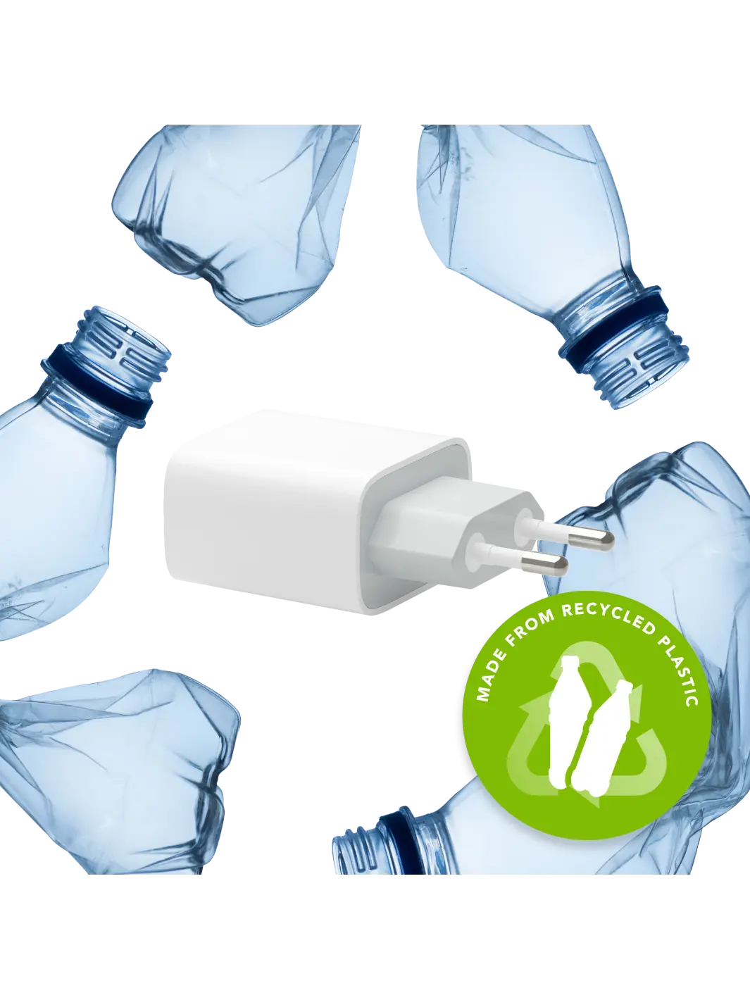 re-charge - EU Wall Charger USB-C 20W - White Power Adapters & Chargers