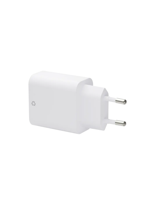 re-charge - Wall Charger - USB-C 25W+USB-A 18W - White Wall charger