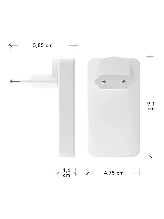 re-charge Pro - EU Slim Charger - USB-C 65W+30W-A Power Adapters & Chargers