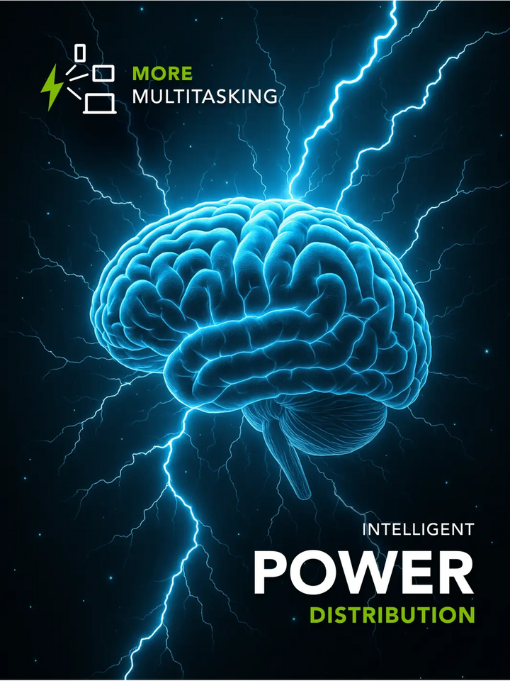 re-charge IT - EU Wall Charger - 1xUSB-C 20W + 1xUSB-C 65W + 1xUSB-A 18W - Black Wall charger