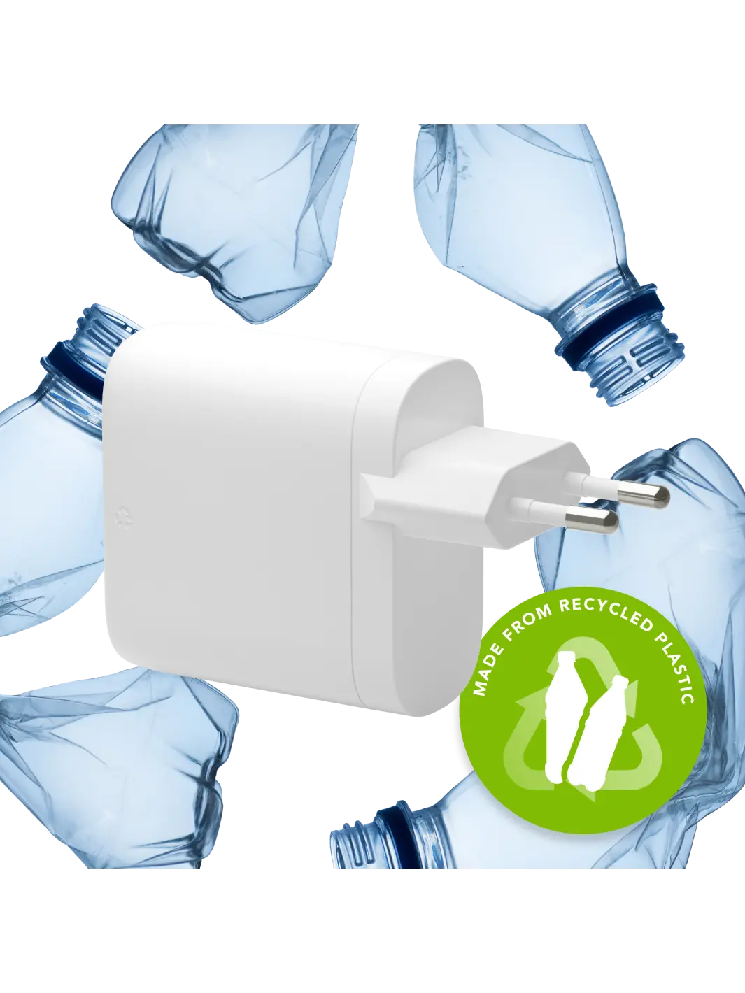 re-charge Pro - EU Wall Charger USB-C 65W - White Power Adapters & Chargers