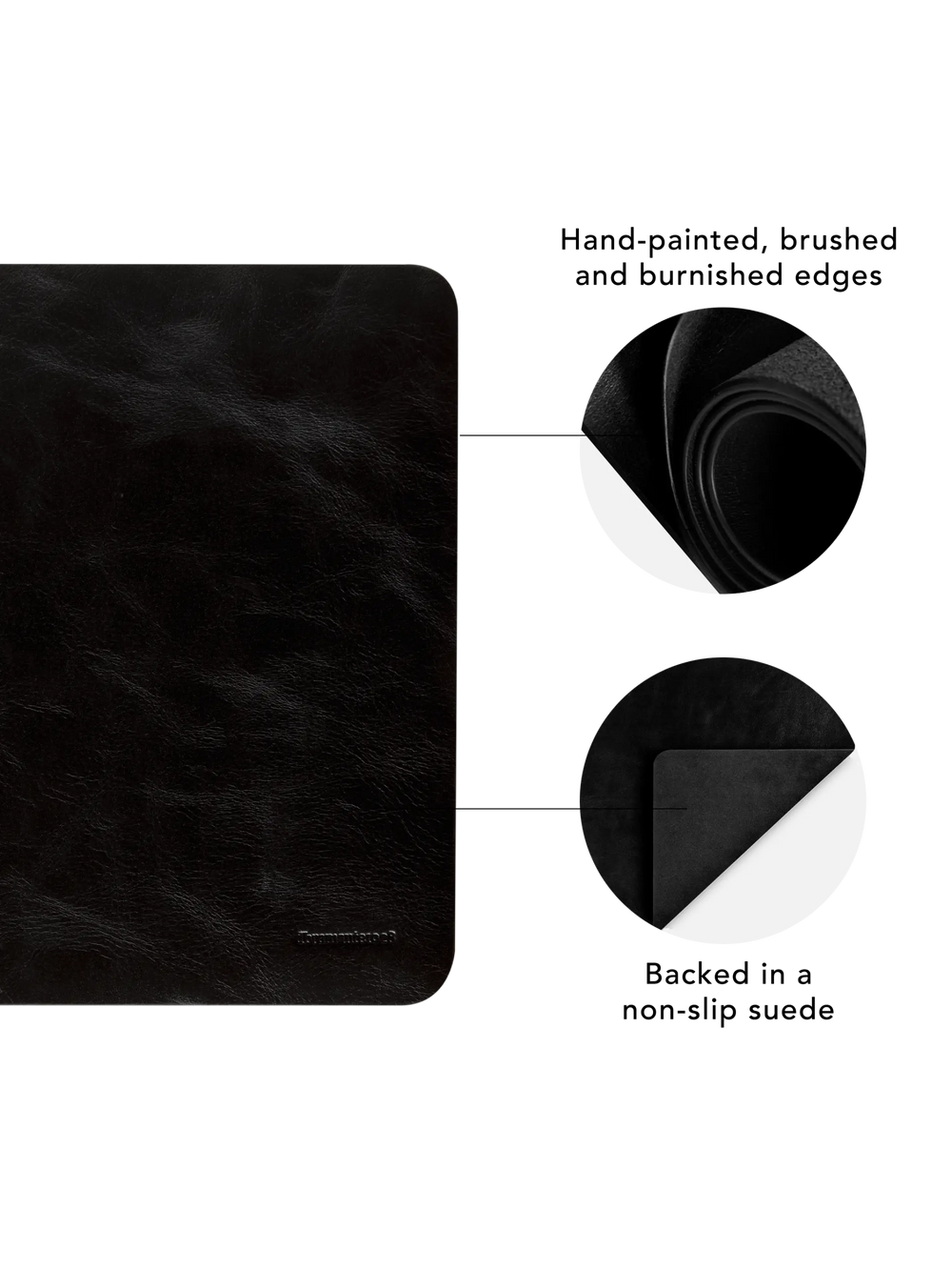 Copenhagen - Desk Mat - Large - Black Desk Mat