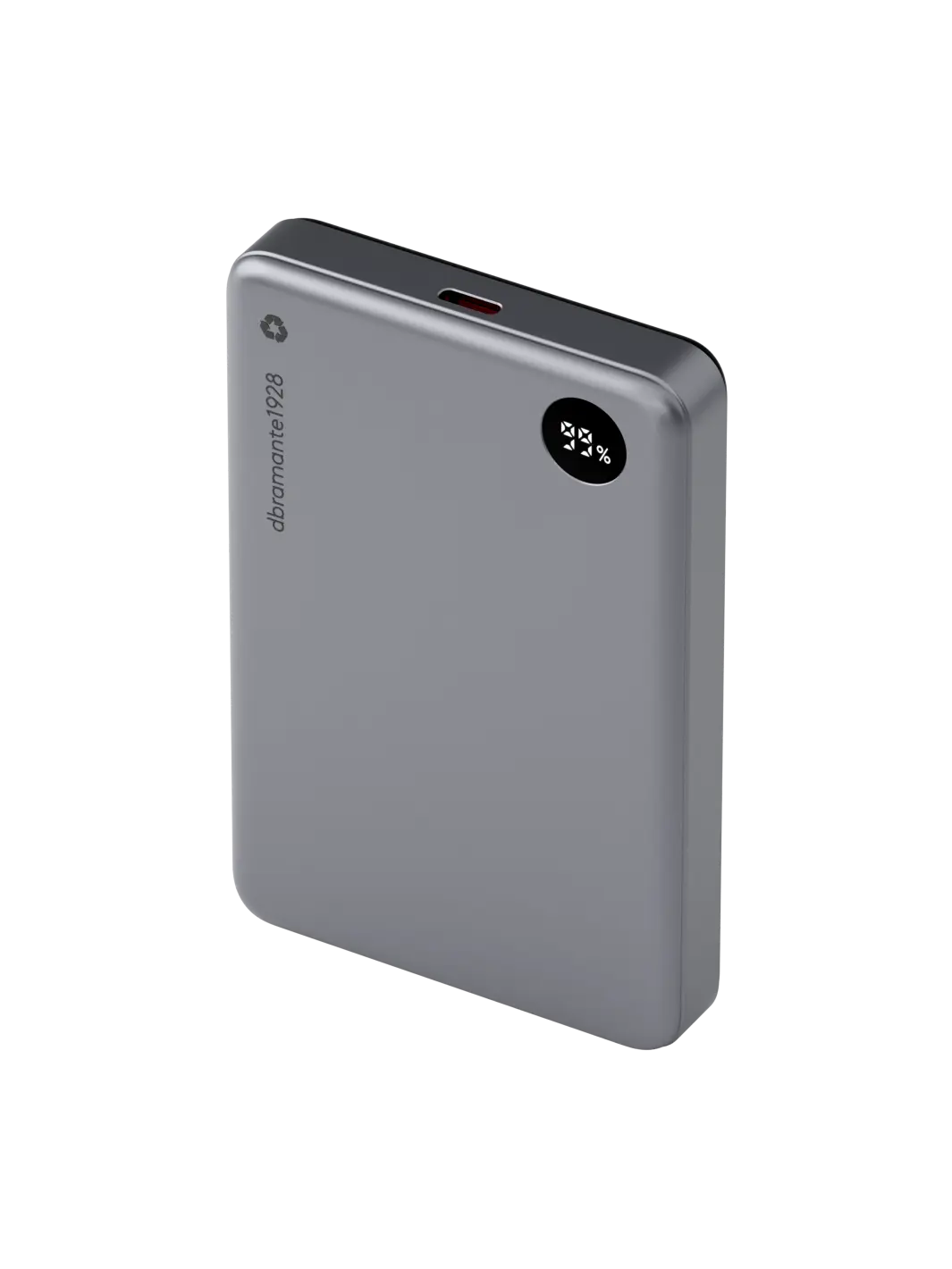 re-charge - Power Bank 10K MagSafe LED - Grey Power Bank