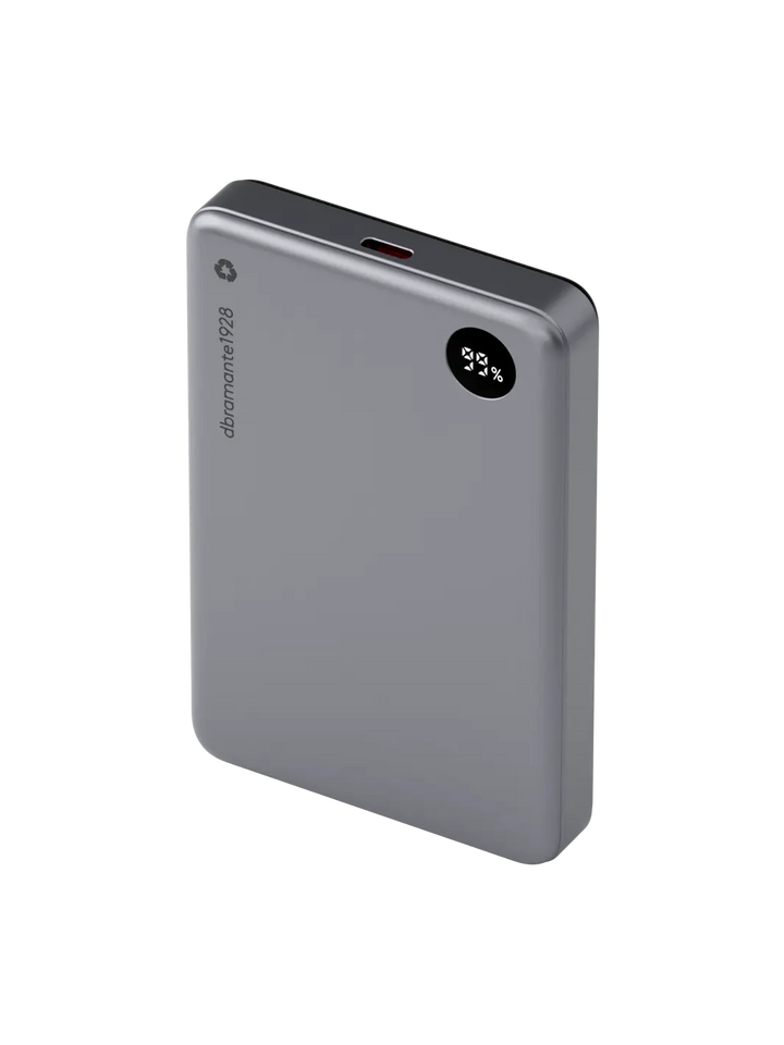 re-charge - Power Bank 10K MagSafe LED - Grey Power Bank