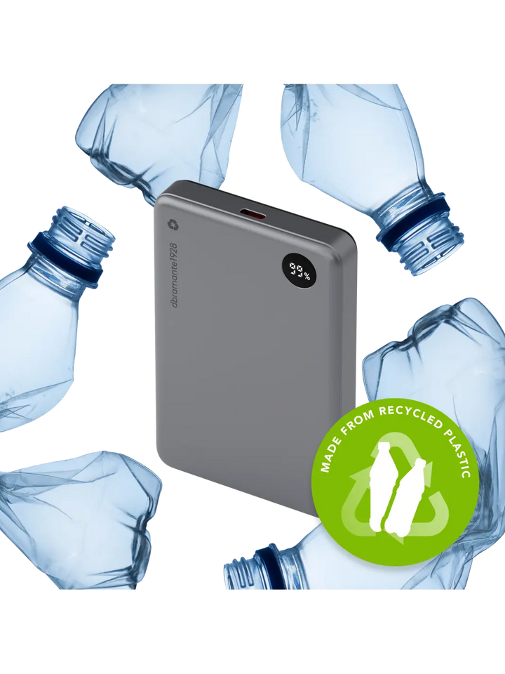 re-charge - Power Bank 10K MagSafe LED - Grey Power Bank