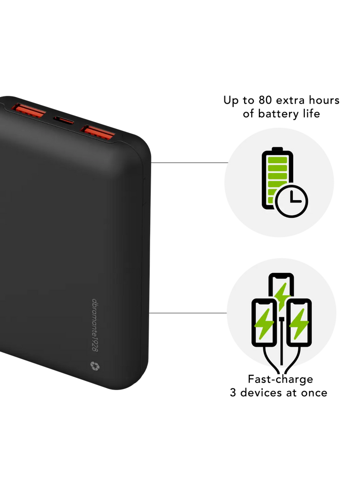 re-charge - Power Bank 20.000 mAh - Black Power Bank