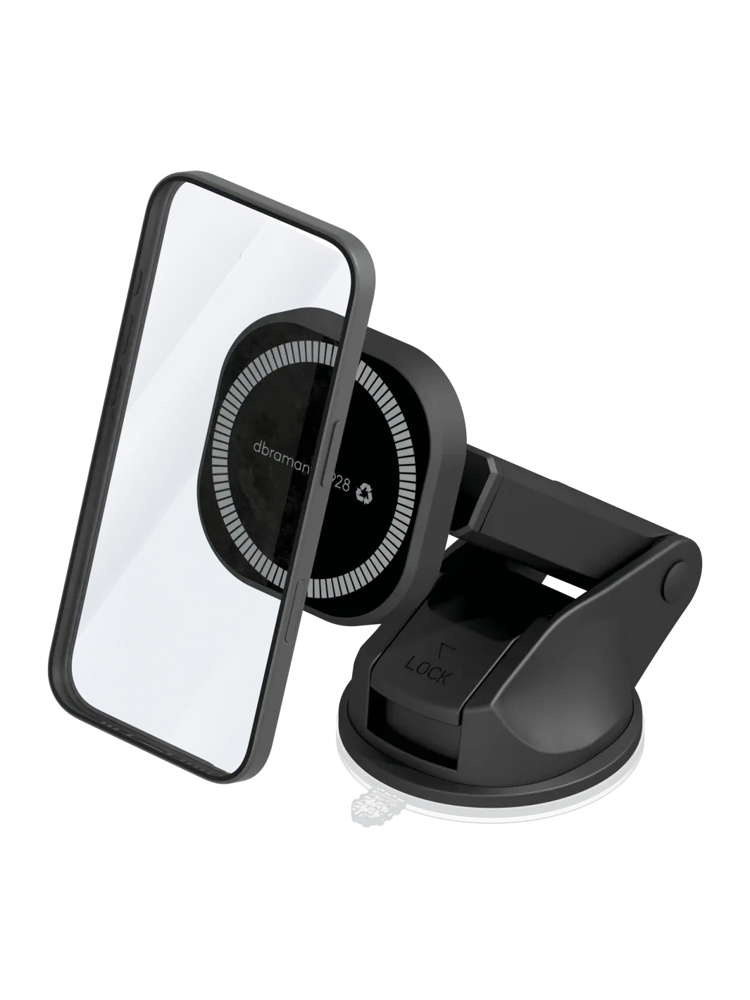 re-charge - Car Holder - Suction - magnetic - Black Power Adapters & Chargers