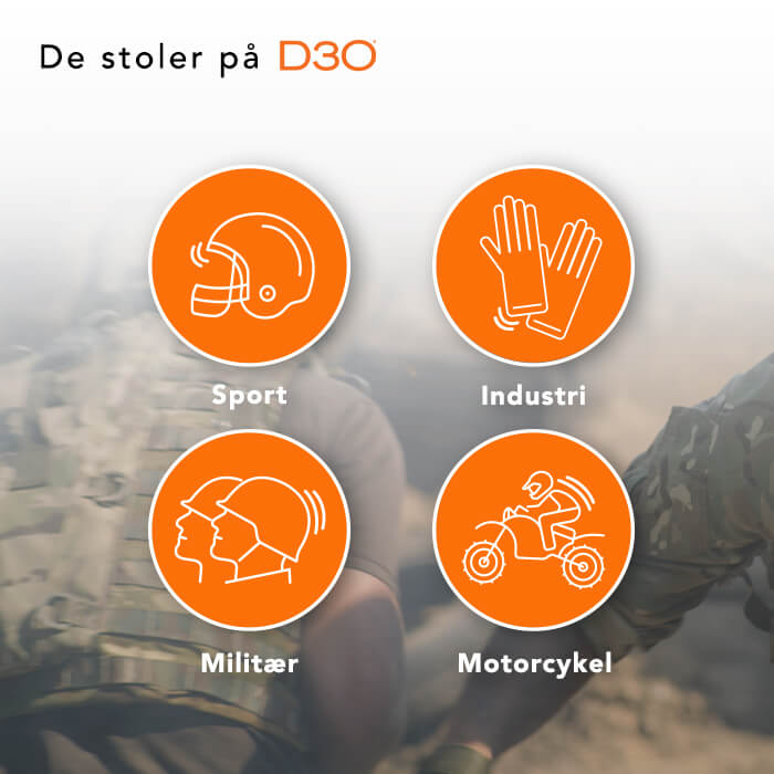 Industrier der stoler på D3O teknologien