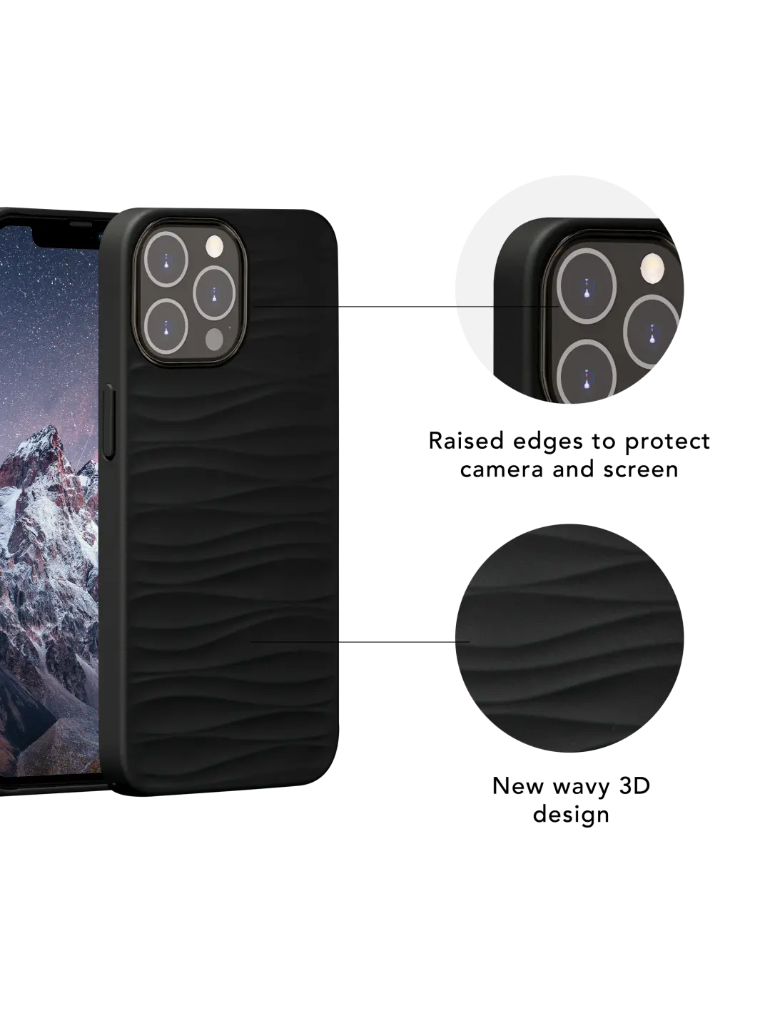 Dune Black iPhone 14 Pro Max Phone Cases