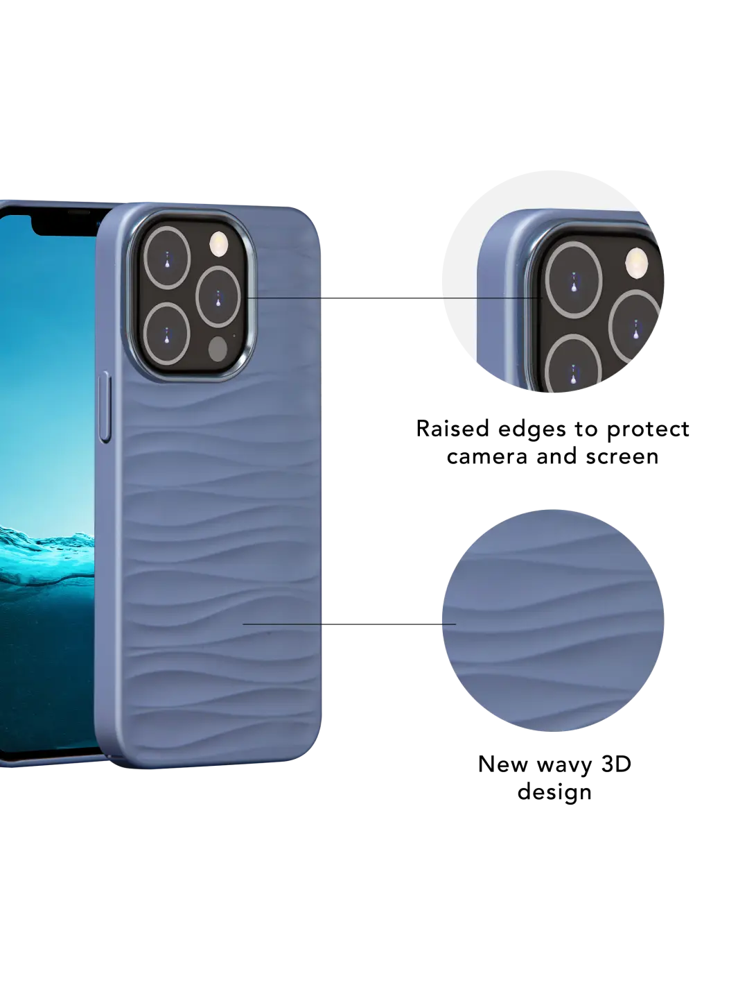 Dune Blue iPhone 14 Plus Phone Cases