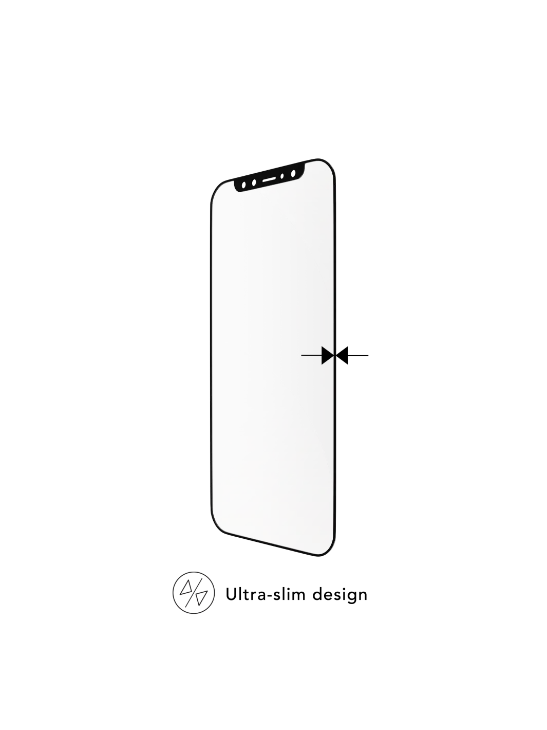 eco-shield - iPhone 12/12 Pro - Black edge Screen Protection