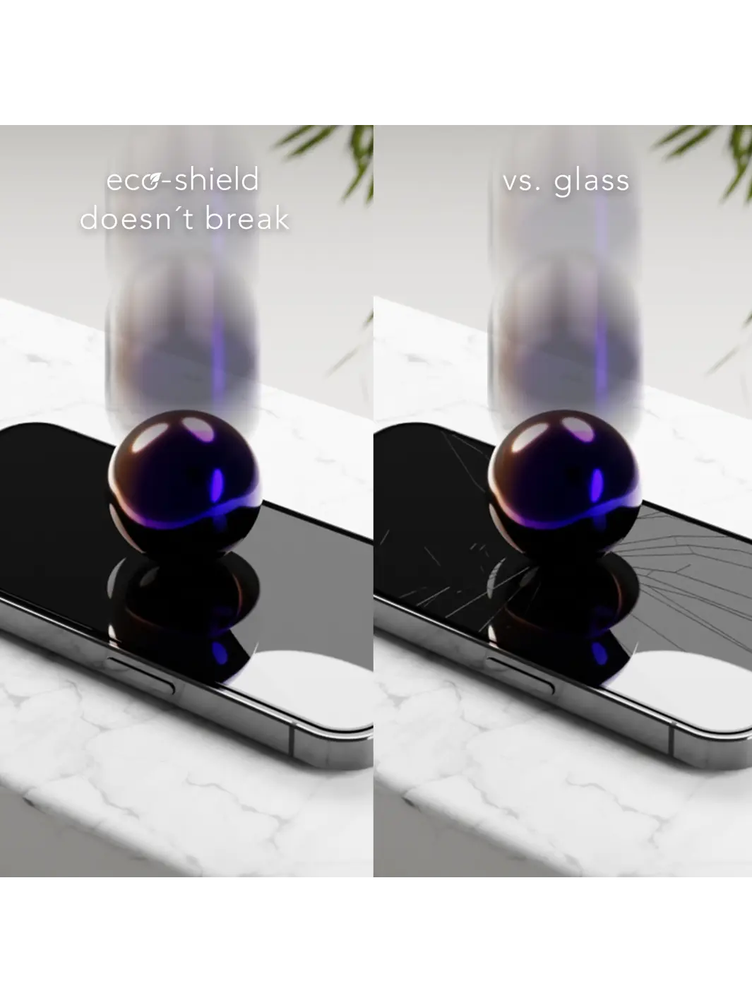 eco-shield - iPhone 12/12 Pro - Black edge Screen Protection