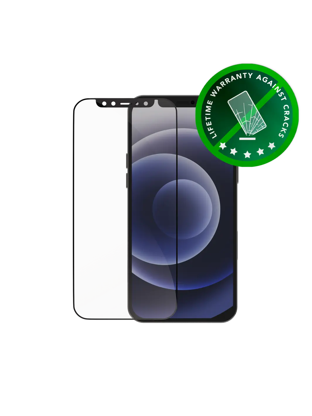 eco-shield - iPhone 12/12 Pro - Black edge Screen Protection