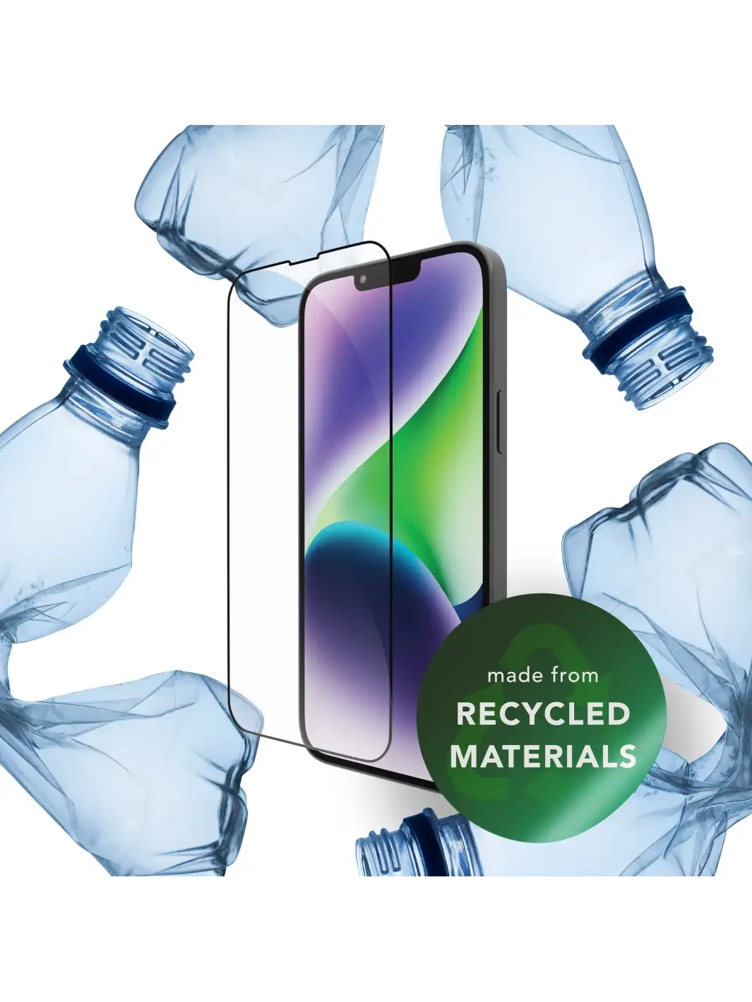 eco-shield - iPhone 13 Pro Max/14 Plus - Black edge Screen Protection
