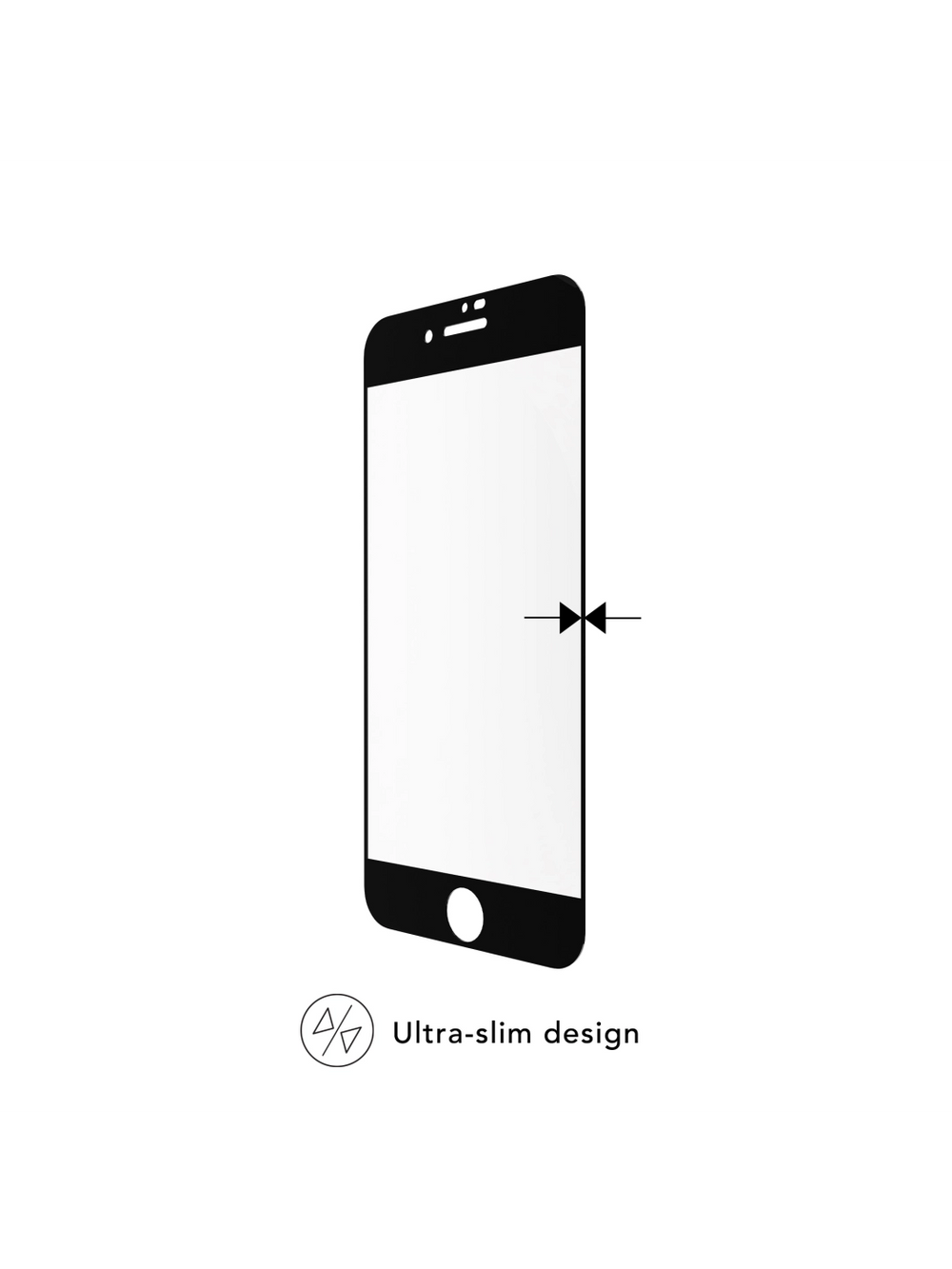 eco-shield - iPhone SE/8/7 - Black edge Screen Protection