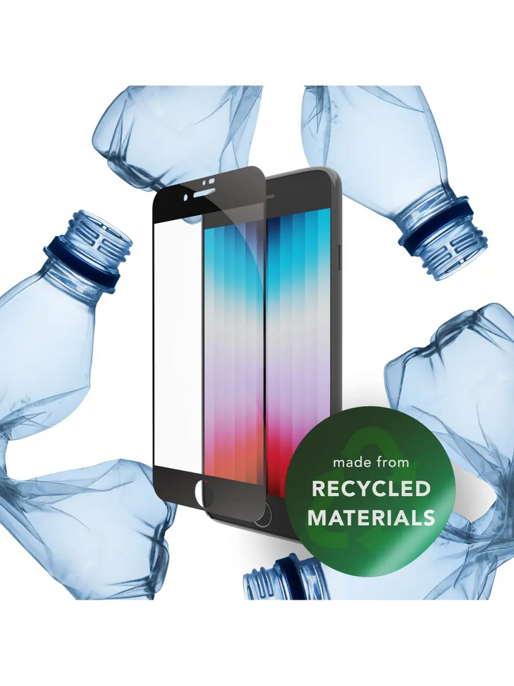 eco-shield - iPhone SE/8/7 - Black edge Screen Protection