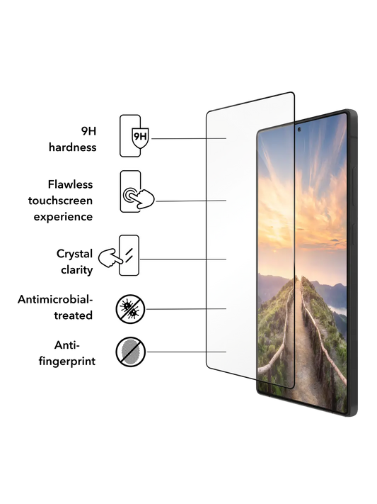 eco-shield - Galaxy S25+ - Black Edge Screen Protection