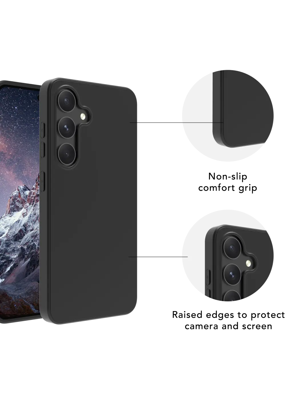 Greenland Night Black Galaxy S24 Phone Cases