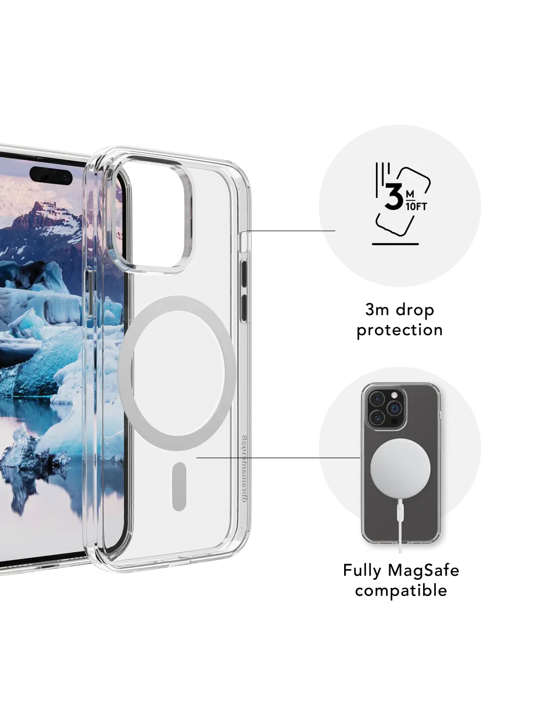 Iceland Pro MagSafe Clear iPhone 15 Phone Cases
